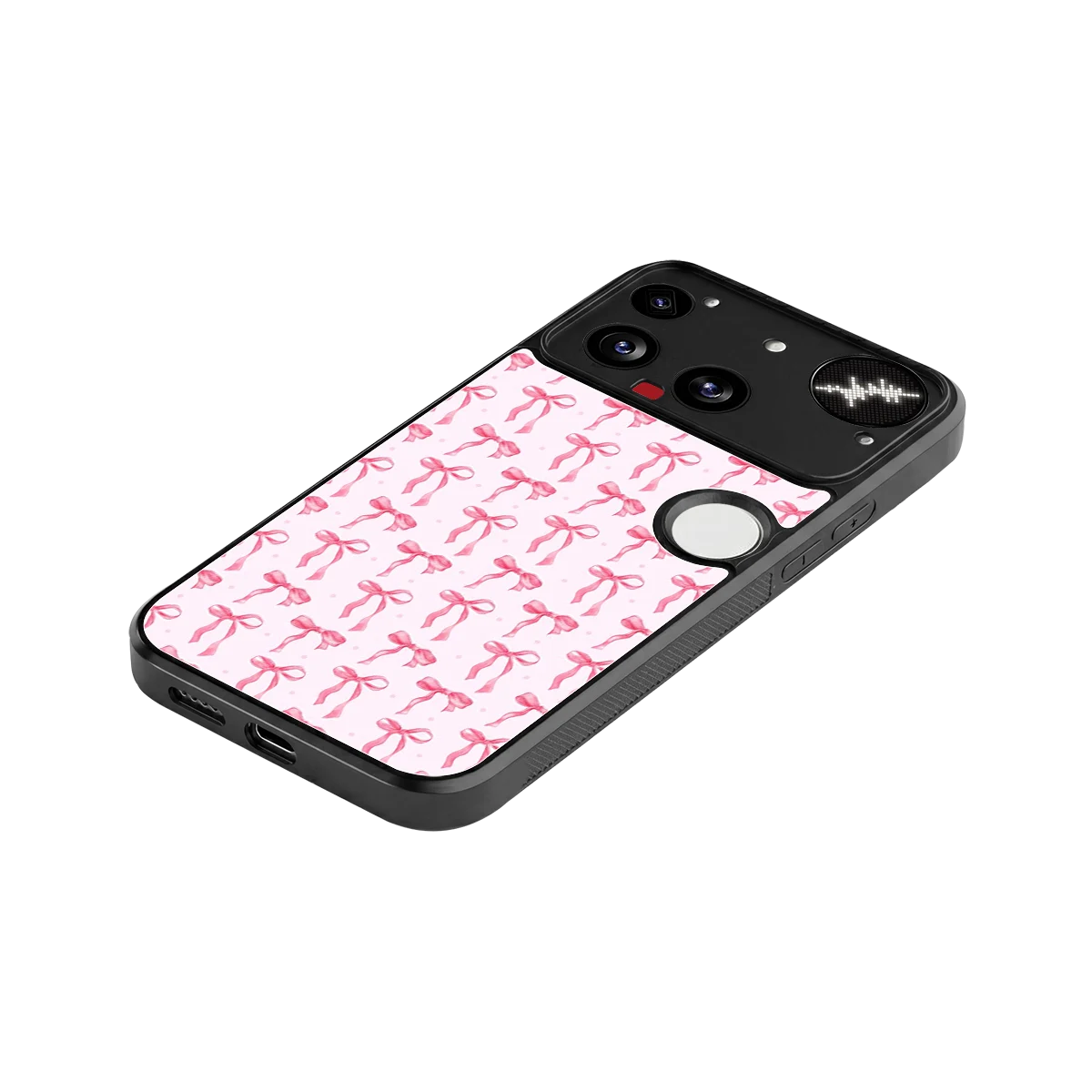 Bow Pink stylish phone case for nothing phone 3 | glossy glass and slim fit