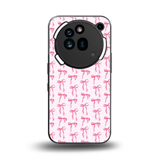 Bow Pink back phone cover | glass case for nothing phone 3a pro