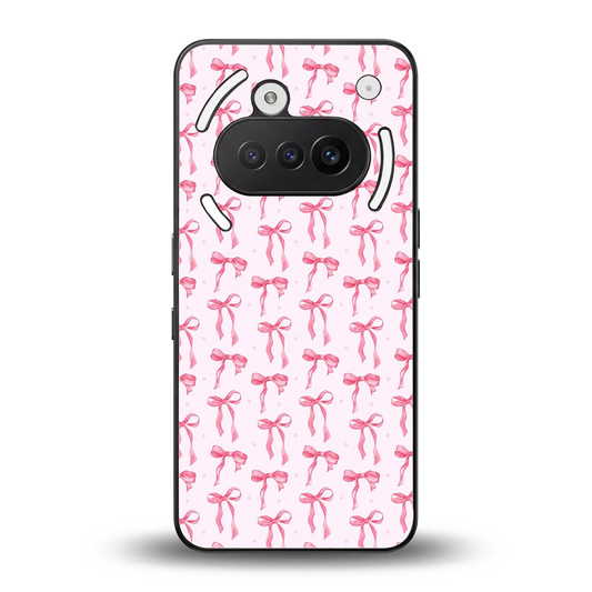 Bow Pink back phone cover | glass case for nothing phone 3a