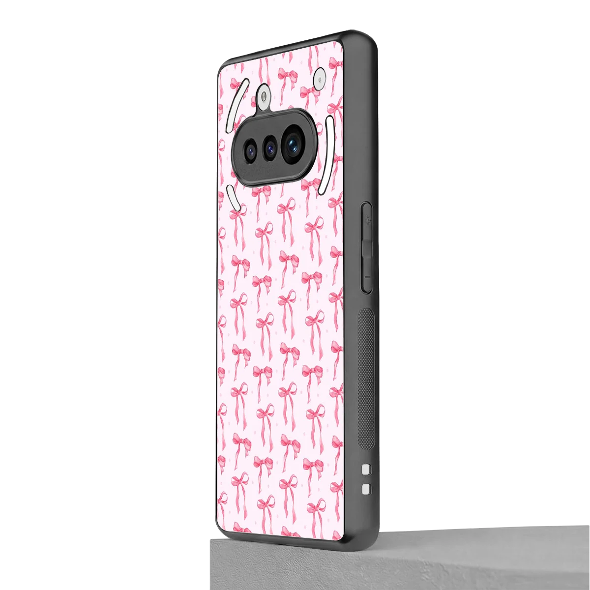 Bow Pink nothing phone 3a mobile cover | shockproof glass phone case