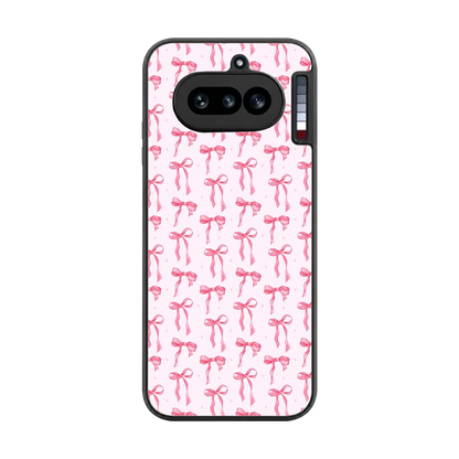 Bow Pink back phone cover | glass case for nothing phone 4a