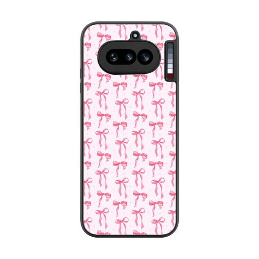 Bow Pink back phone cover | glass case for nothing phone 4a