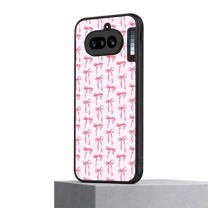 Bow Pink nothing phone 4a mobile cover | shockproof glass phone case