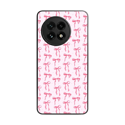 Bow Pink back phone cover | glass case for oneplus 13r
