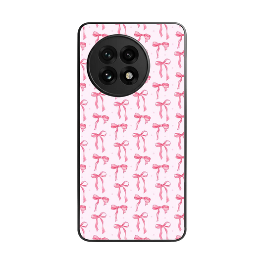 Bow Pink back phone cover | glass case for oneplus 13r