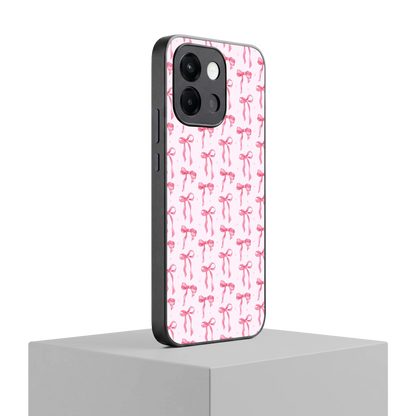 Bow Pink oneplus 13s mobile cover | shockproof glass phone case