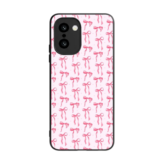 Bow Pink back phone cover | glass case for oneplus 15r