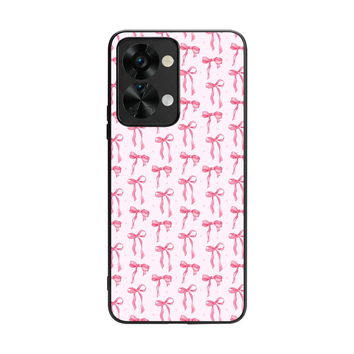 Bow Pink back phone cover | glass case for oneplus nord 2t