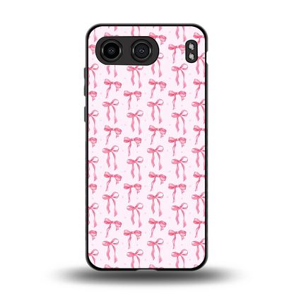 Bow Pink back phone cover | glass case for oneplus nord 4