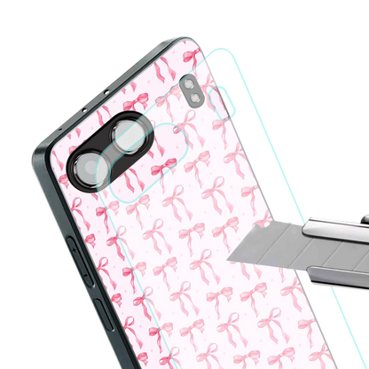 Bow Pink stylish phone case for oneplus nord 4 | glossy glass and slim fit