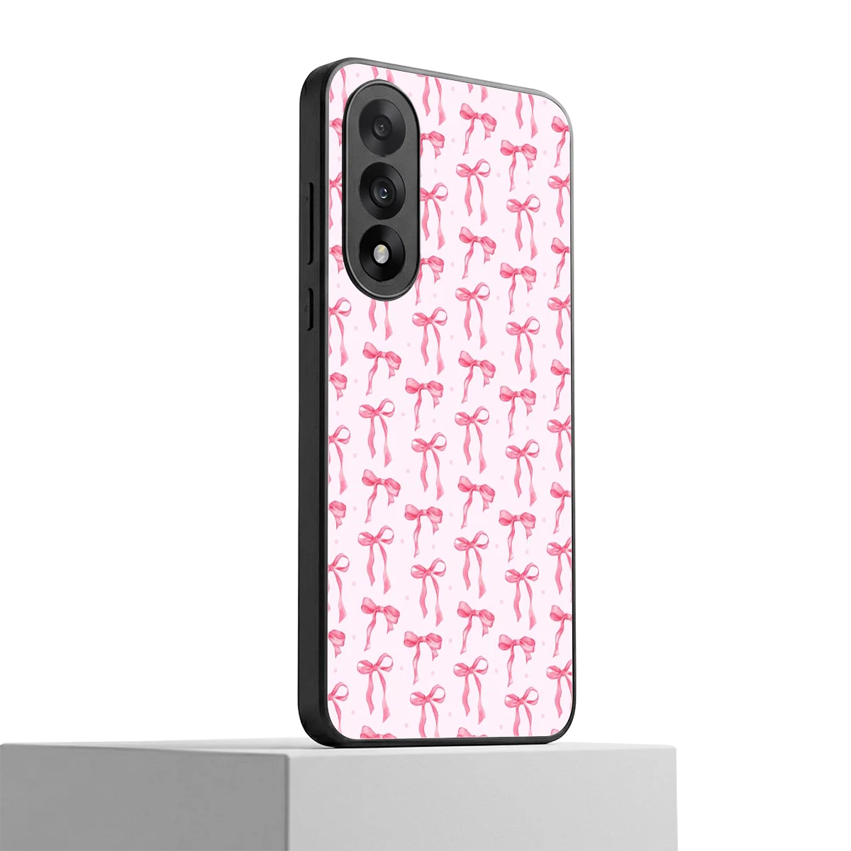 Bow Pink oneplus nord 5 mobile cover | shockproof glass phone case