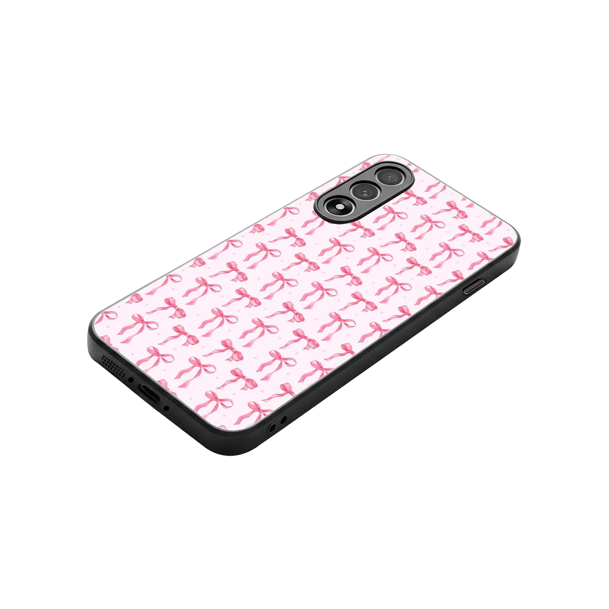 Bow Pink stylish phone case for oneplus nord 5 | glossy glass and slim fit