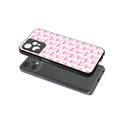 Bow Pink sleek oneplus nord ce 2 lite cover with tempered glass back and TPU edges