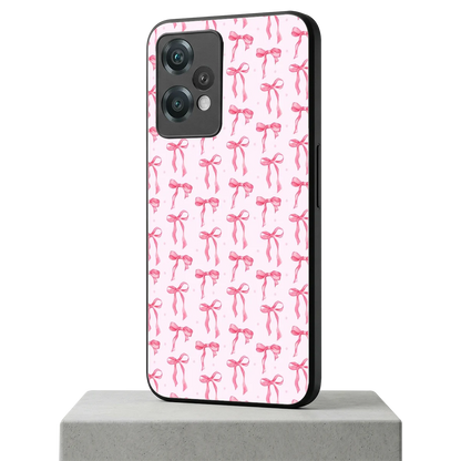 Bow Pink oneplus nord ce 2 lite mobile cover | shockproof glass phone case