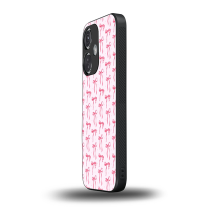 Bow Pink oneplus nord ce 3 mobile cover | shockproof glass phone case