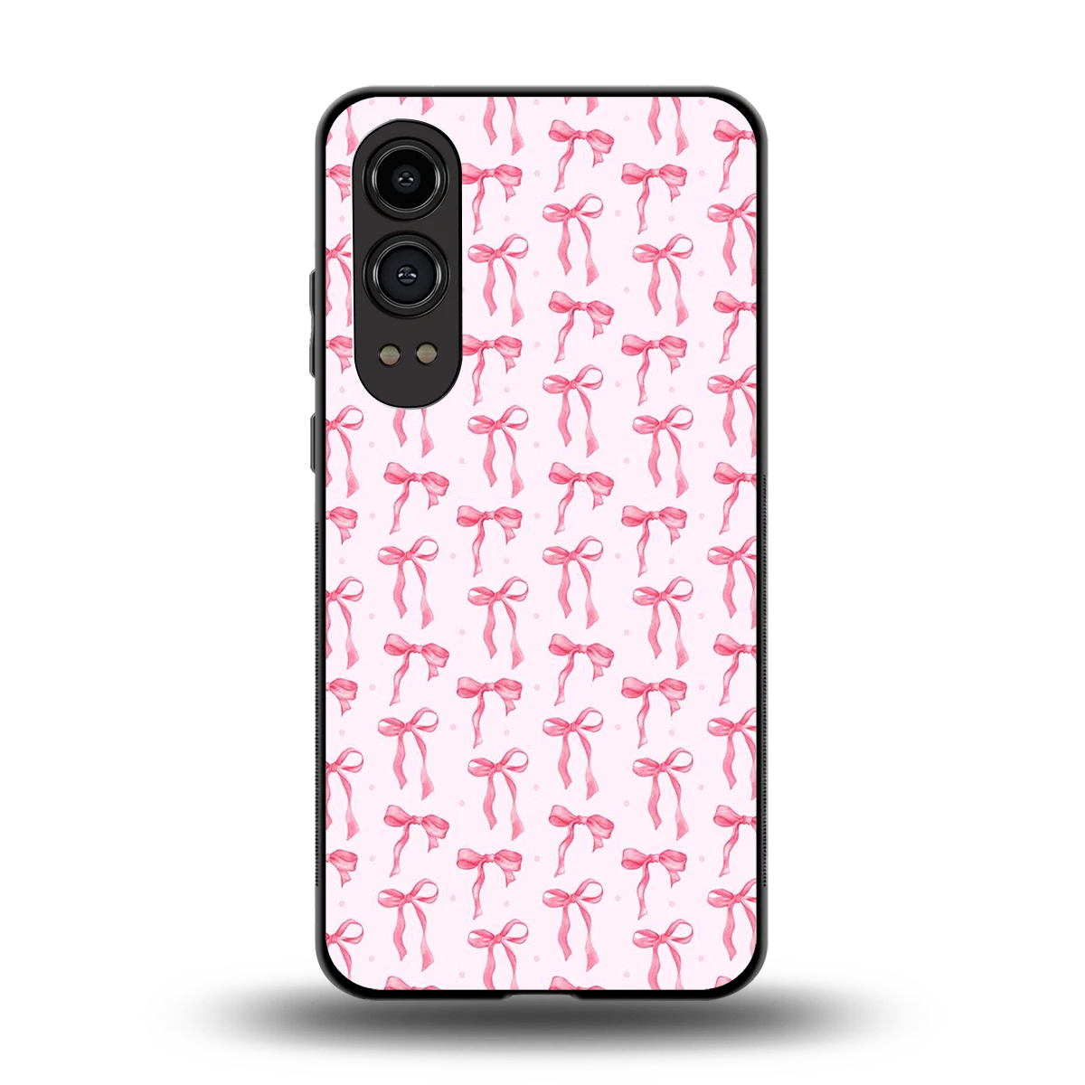 Bow Pink back phone cover | glass case for oneplus nord ce 4 lite