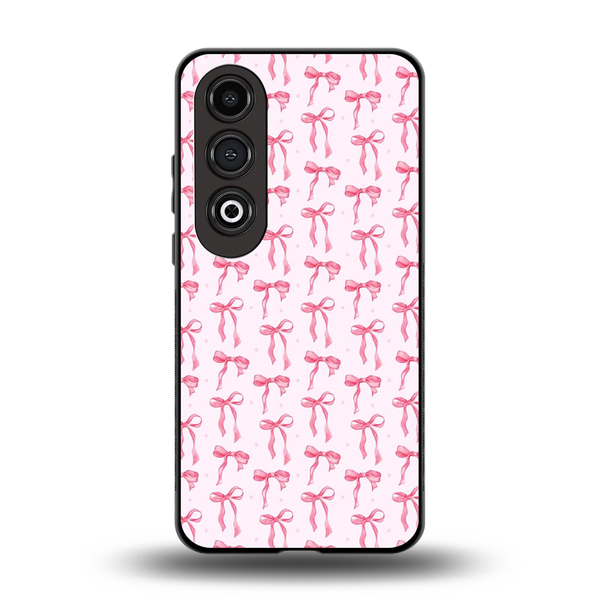Bow Pink back phone cover | glass case for oneplus nord ce 4