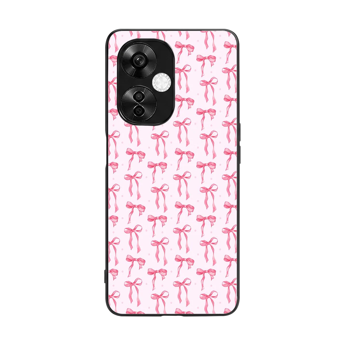 Bow Pink back phone cover | glass case for oneplus nord ce 3 lite