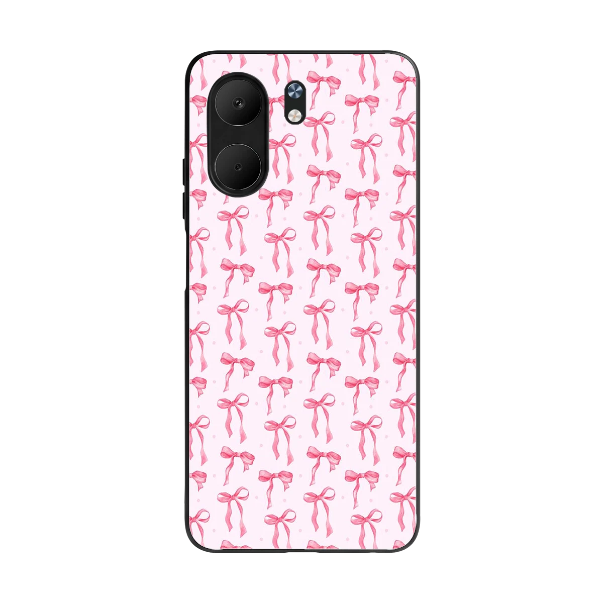Bow Pink back phone cover | glass case for oppo a5x 5g