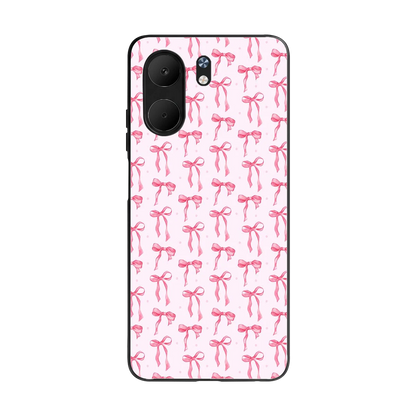 Bow Pink back phone cover | glass case for oppo a5x 5g