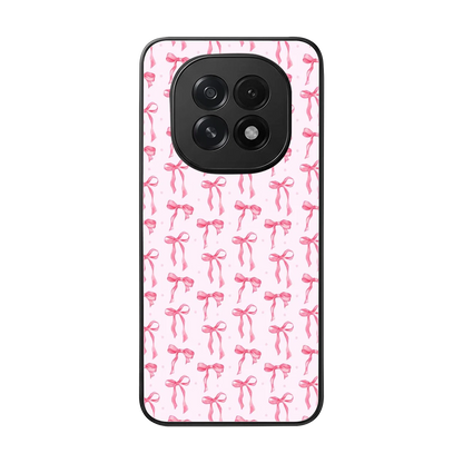 Bow Pink back phone cover | glass case for oppo f29 5g