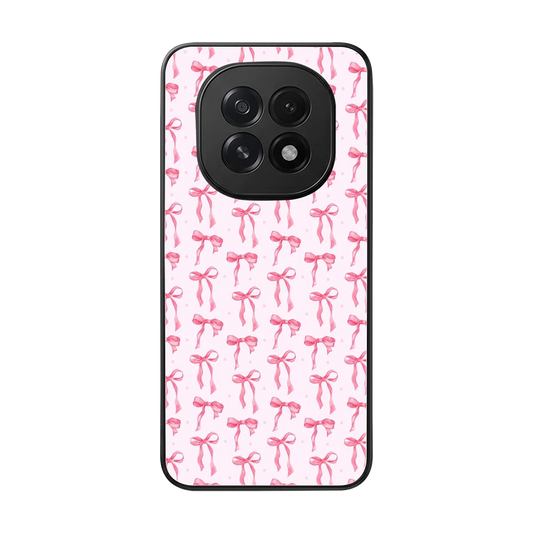 Bow Pink back phone cover | glass case for oppo f29 5g