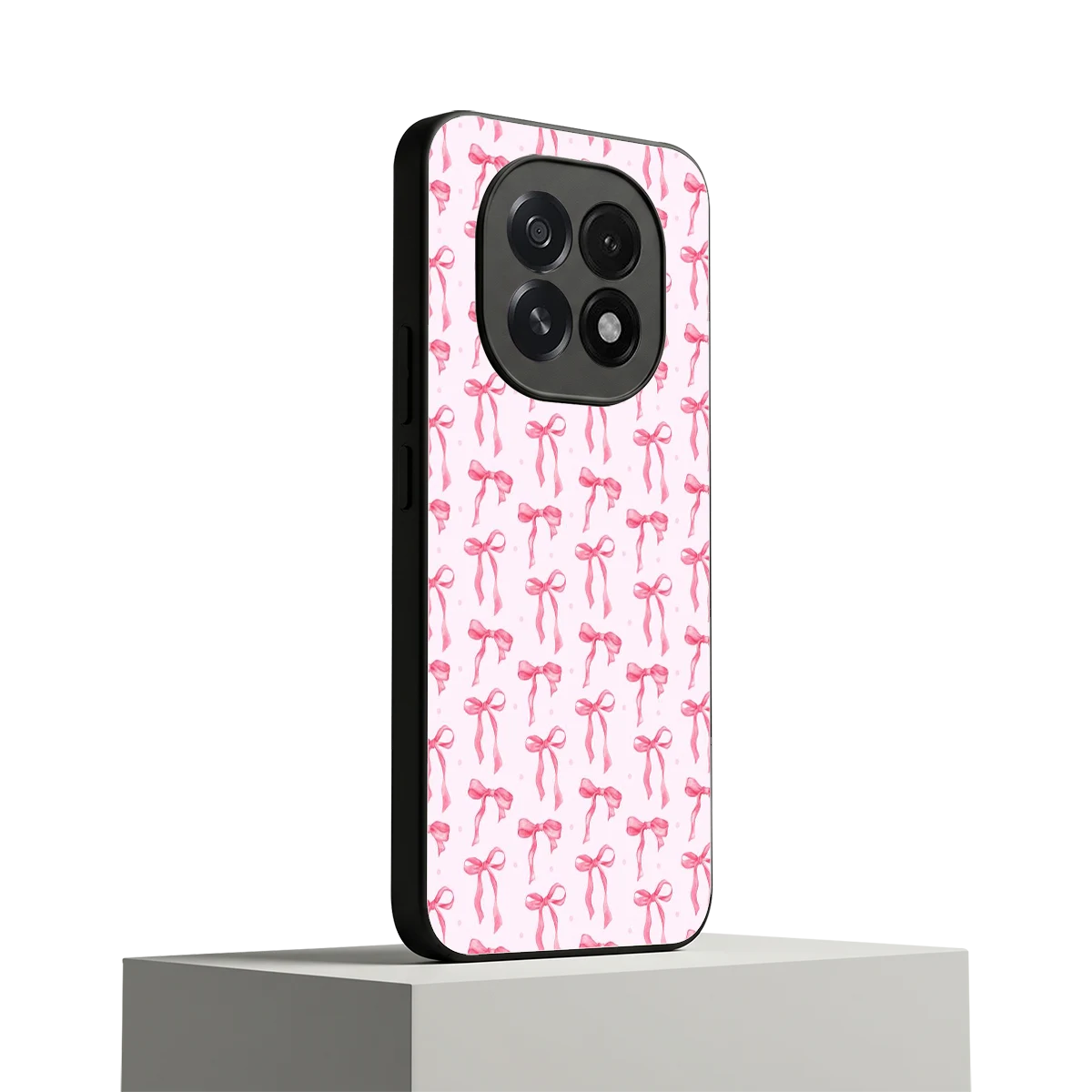 Bow Pink oppo f29 5g mobile cover | shockproof glass phone case
