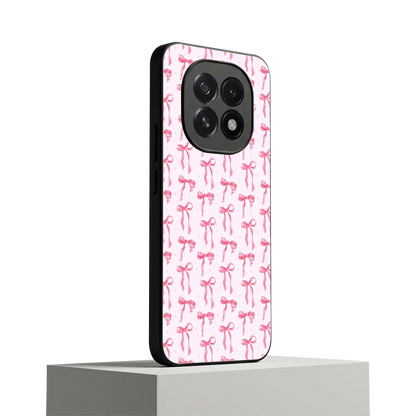 Bow Pink oppo f29 5g mobile cover | shockproof glass phone case