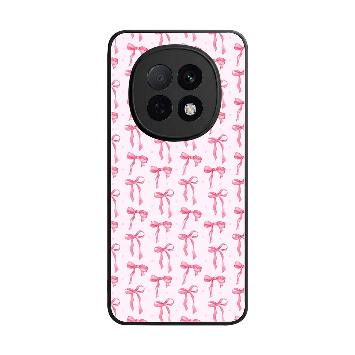 Bow Pink back phone cover | glass case for oppo f29 pro 5g