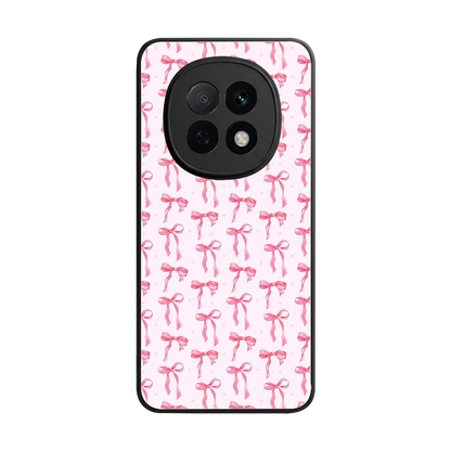 Bow Pink back phone cover | glass case for oppo f29 pro 5g