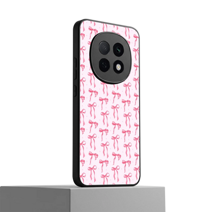 Bow Pink oppo f29 pro 5g mobile cover | shockproof glass phone case