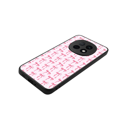 Bow Pink stylish phone case for oppo f29 pro 5g | glossy glass and slim fit