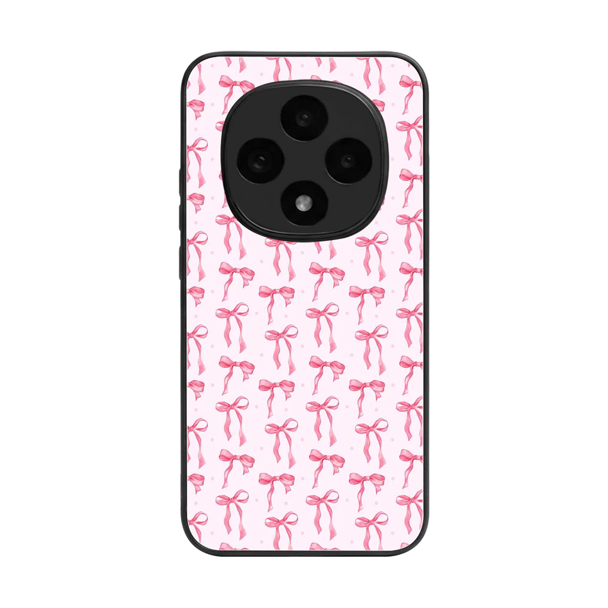 Bow Pink back phone cover | glass case for oppo f31 pro 5g