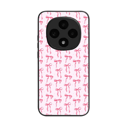 Bow Pink back phone cover | glass case for oppo f31 pro 5g