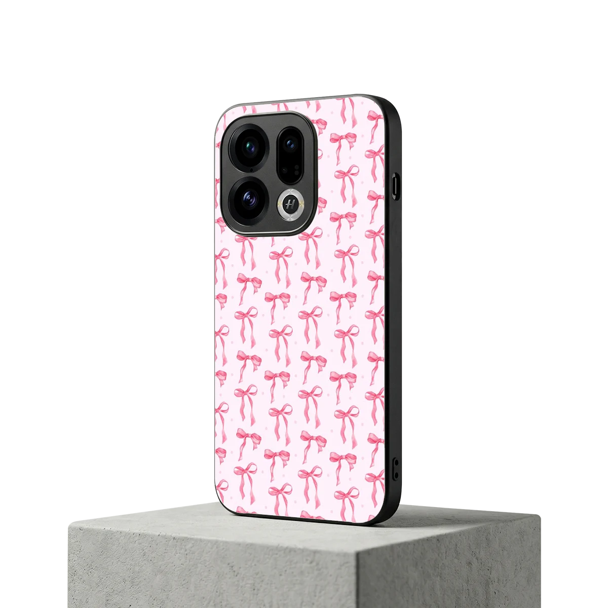 Bow Pink oppo find x9 mobile cover | shockproof glass phone case