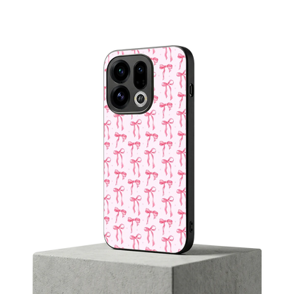 Bow Pink oppo find x9 mobile cover | shockproof glass phone case