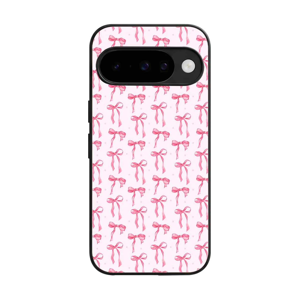 Bow Pink back phone cover | glass case for google pixel 10