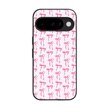 Bow Pink back phone cover | glass case for google pixel 10