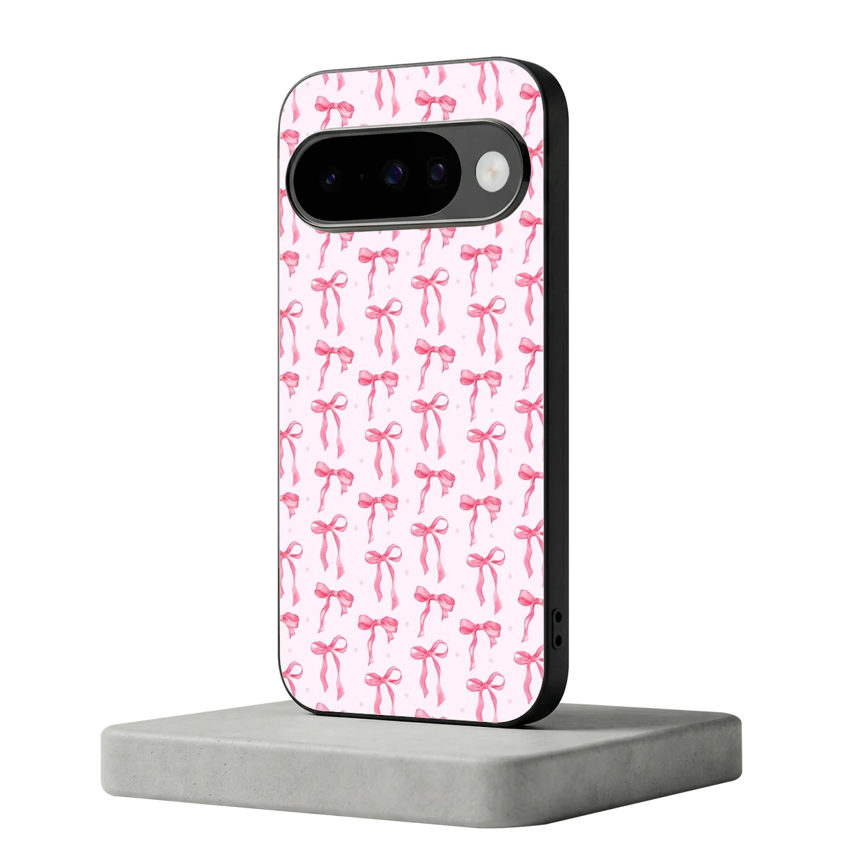 Bow Pink google pixel 10 mobile cover | shockproof glass phone case