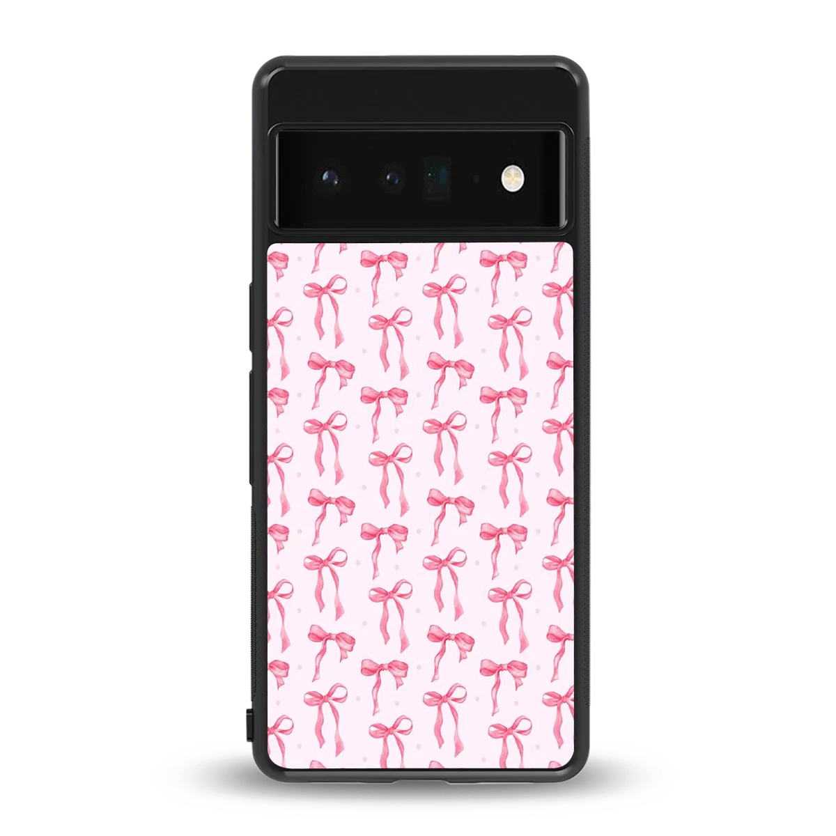 Bow Pink back phone cover | glass case for google pixel 6 pro