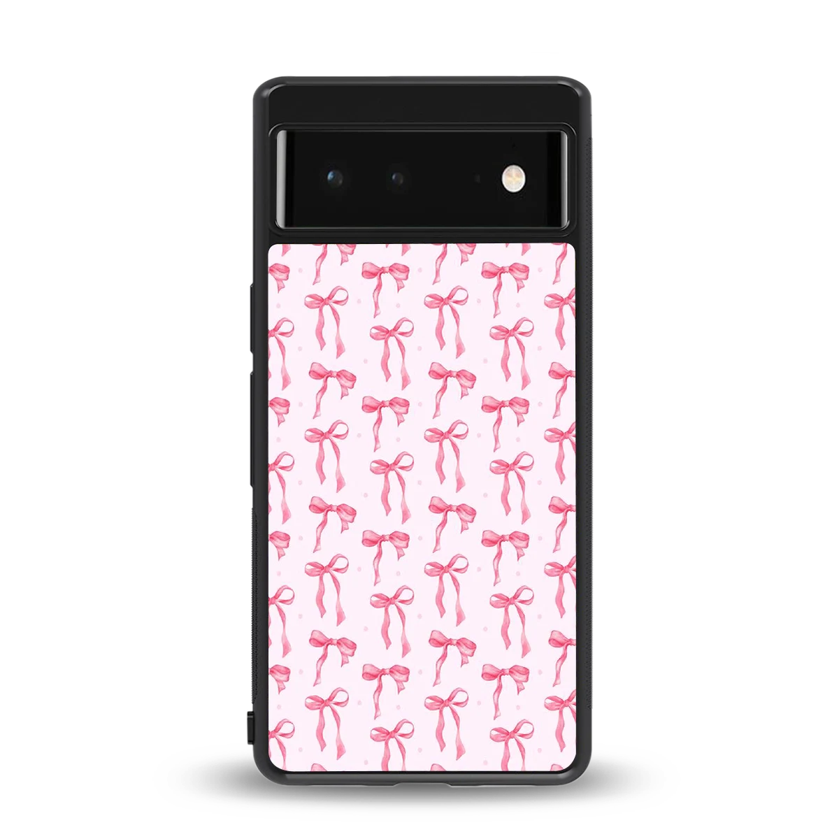 Bow Pink back phone cover | glass case for google pixel 6a