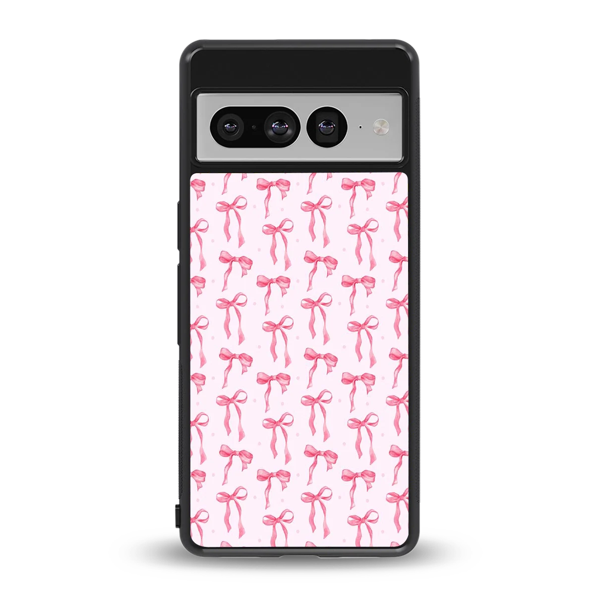 Bow Pink back phone cover | glass case for google pixel 7 pro