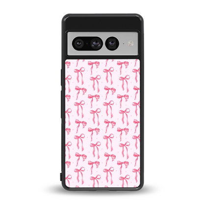 Bow Pink back phone cover | glass case for google pixel 7 pro