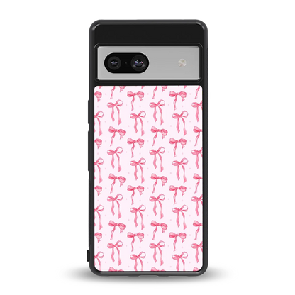 Bow Pink back phone cover | glass case for google pixel 7a