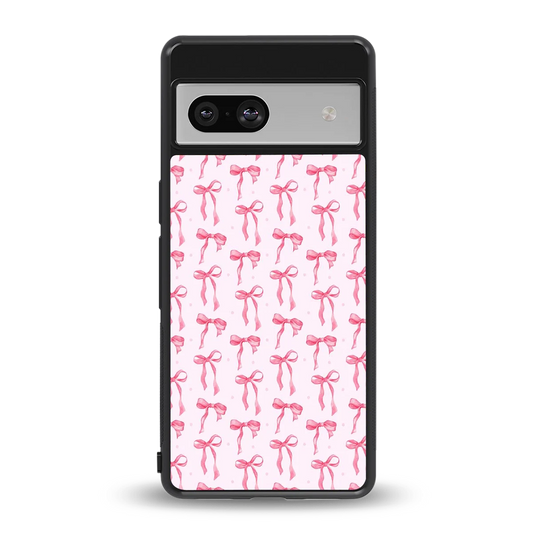 Bow Pink back phone cover | glass case for google pixel 7