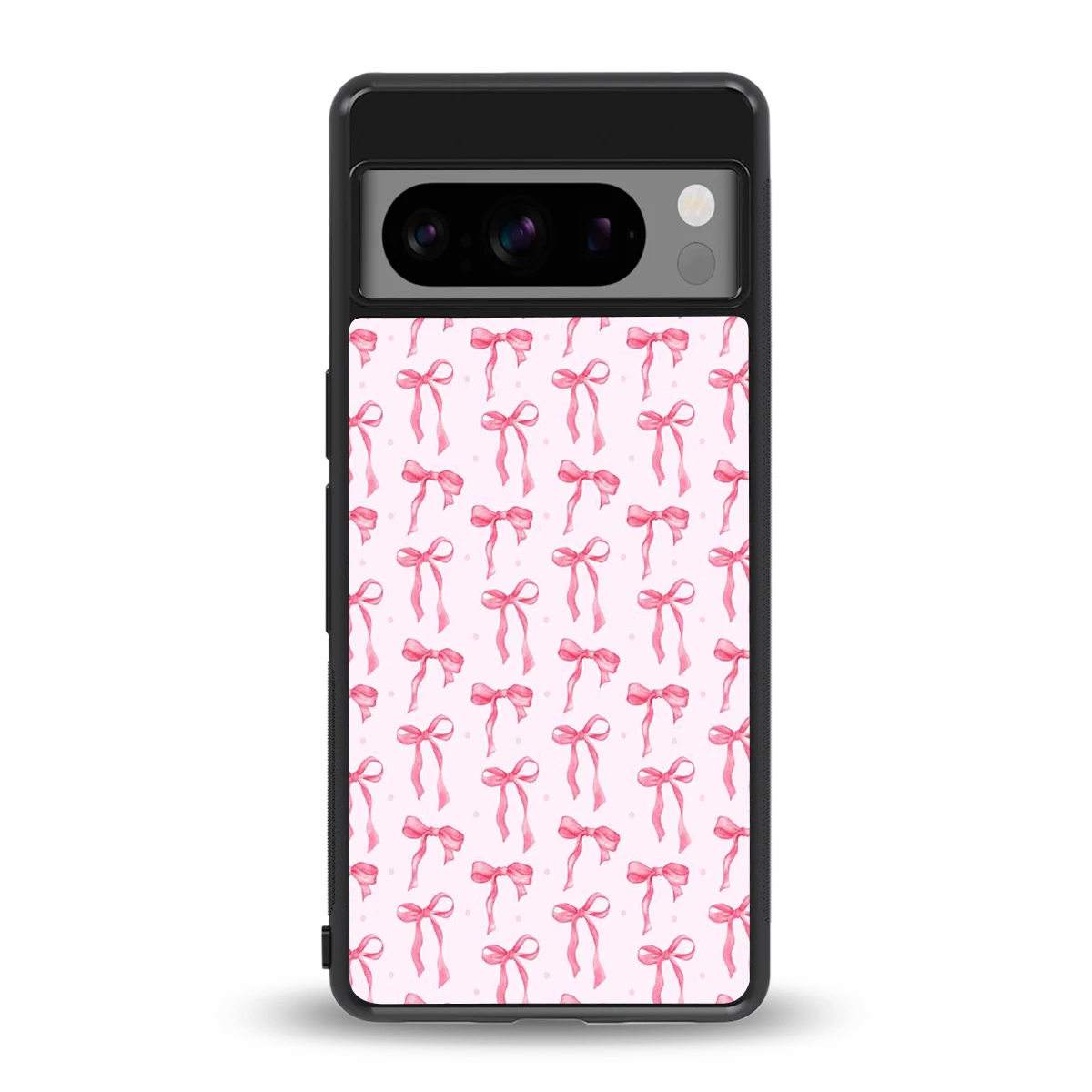 Bow Pink back phone cover | glass case for google pixel 8 pro