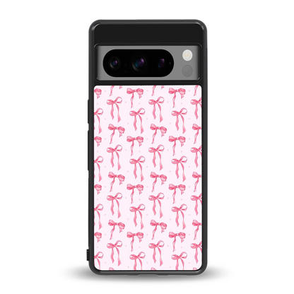 Bow Pink back phone cover | glass case for google pixel 8 pro