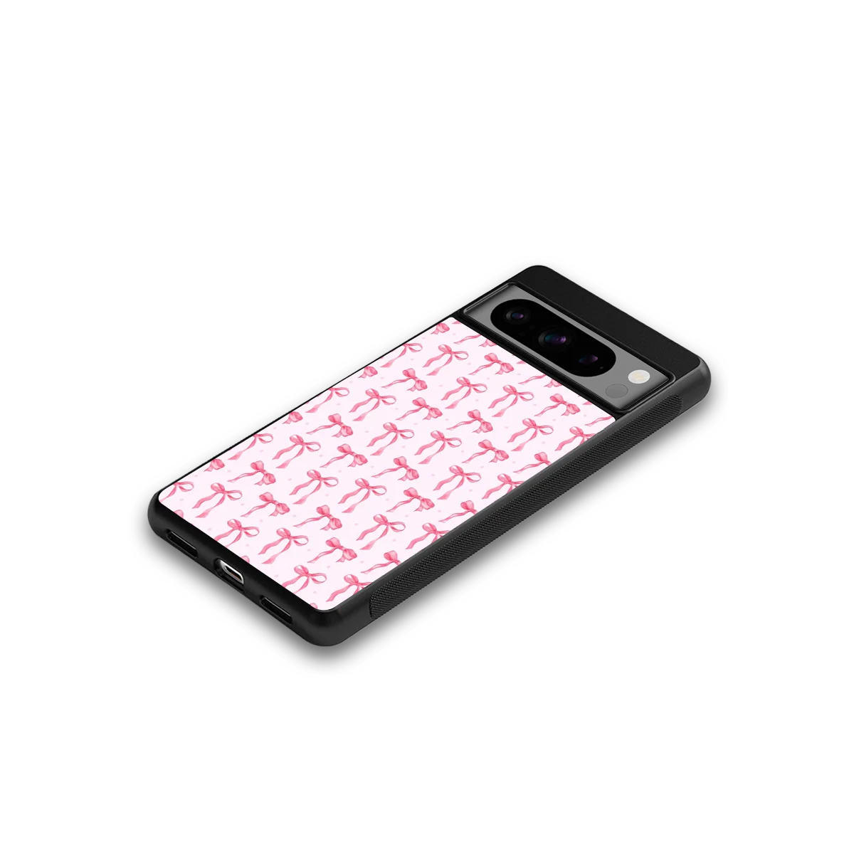Bow Pink google pixel 8 pro mobile cover | shockproof glass phone case