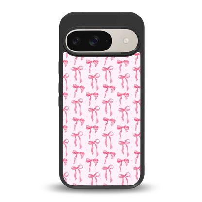Bow Pink back phone cover | glass case for google pixel 9