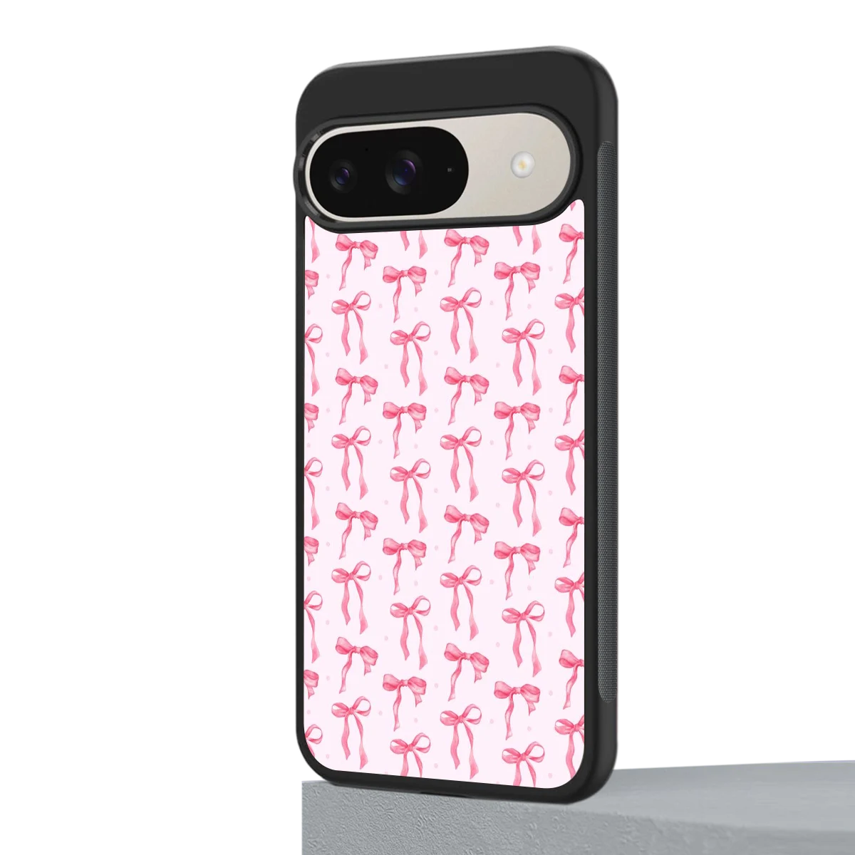 Bow Pink google pixel 9 mobile cover | shockproof glass phone case